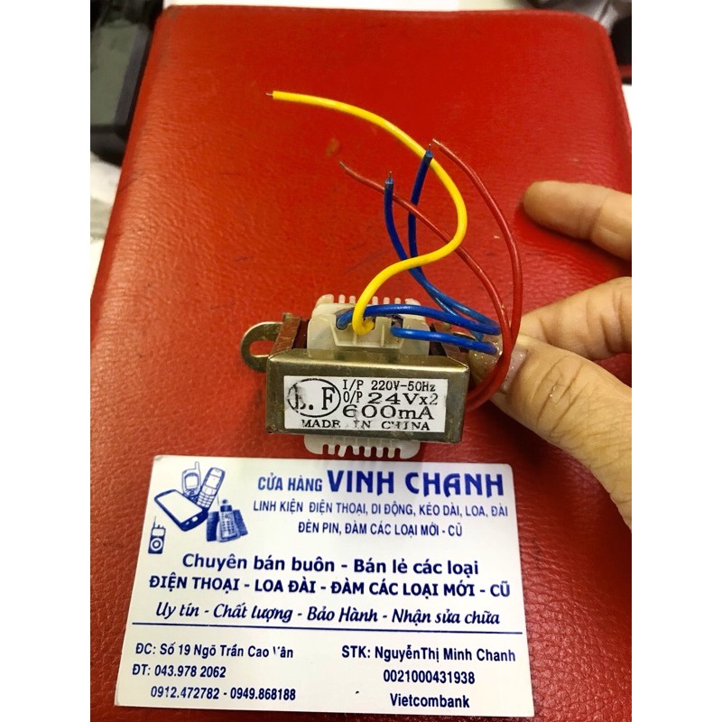 Biến áp đối xứng 24v-24v(600mA)