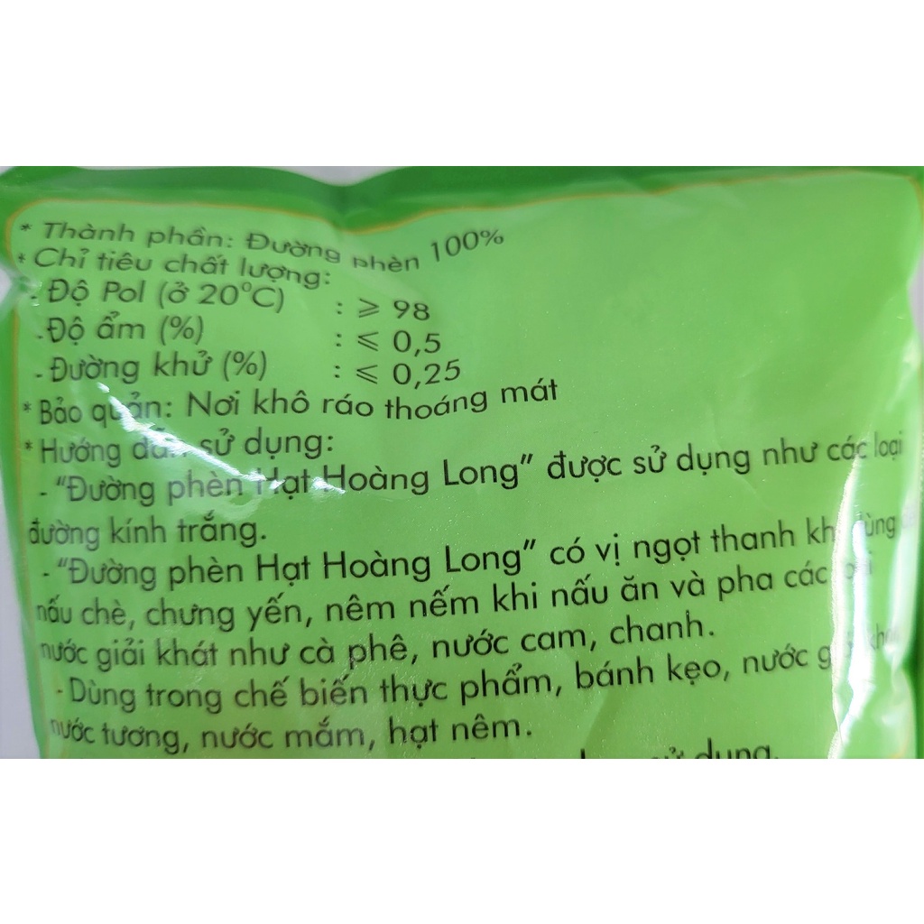[Túi XANH 500g] ĐƯỜNG PHÈN HẠT [VN] HOÀNG LONG Rock Sugar