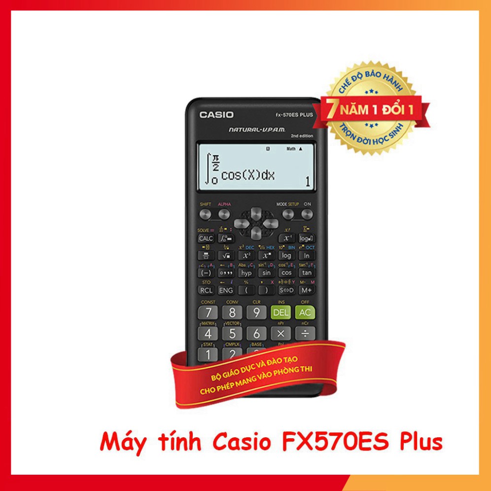 [Chính hãng] Máy tính Học Sinh Casio FX 570ES Plus - 7 Năm Bảo Hành Chính Hãng BITEX - Máy tính Cầm Tay 570ES