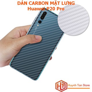 Miếng dán decal carbon mặt sau  Huawei P20 Pro chống trày mặt lưng
