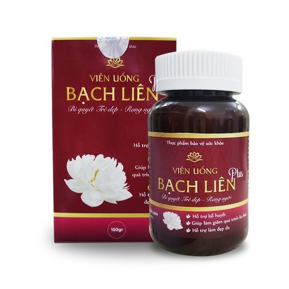 Viên uống Bạch Liên Plus giúp bổ huyết, điều hòa kinh nguyệt, viên uống giúp giảm lão hóa, làm đẹp da