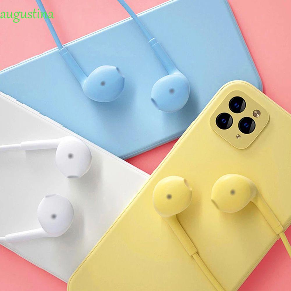 Tai Nghe Nhét Tai Augustina Consumer Điện Tử Thể Thao Chống Thấm Nước Có Micro 3.5mm Nhiều Màu Cho Điện Thoại