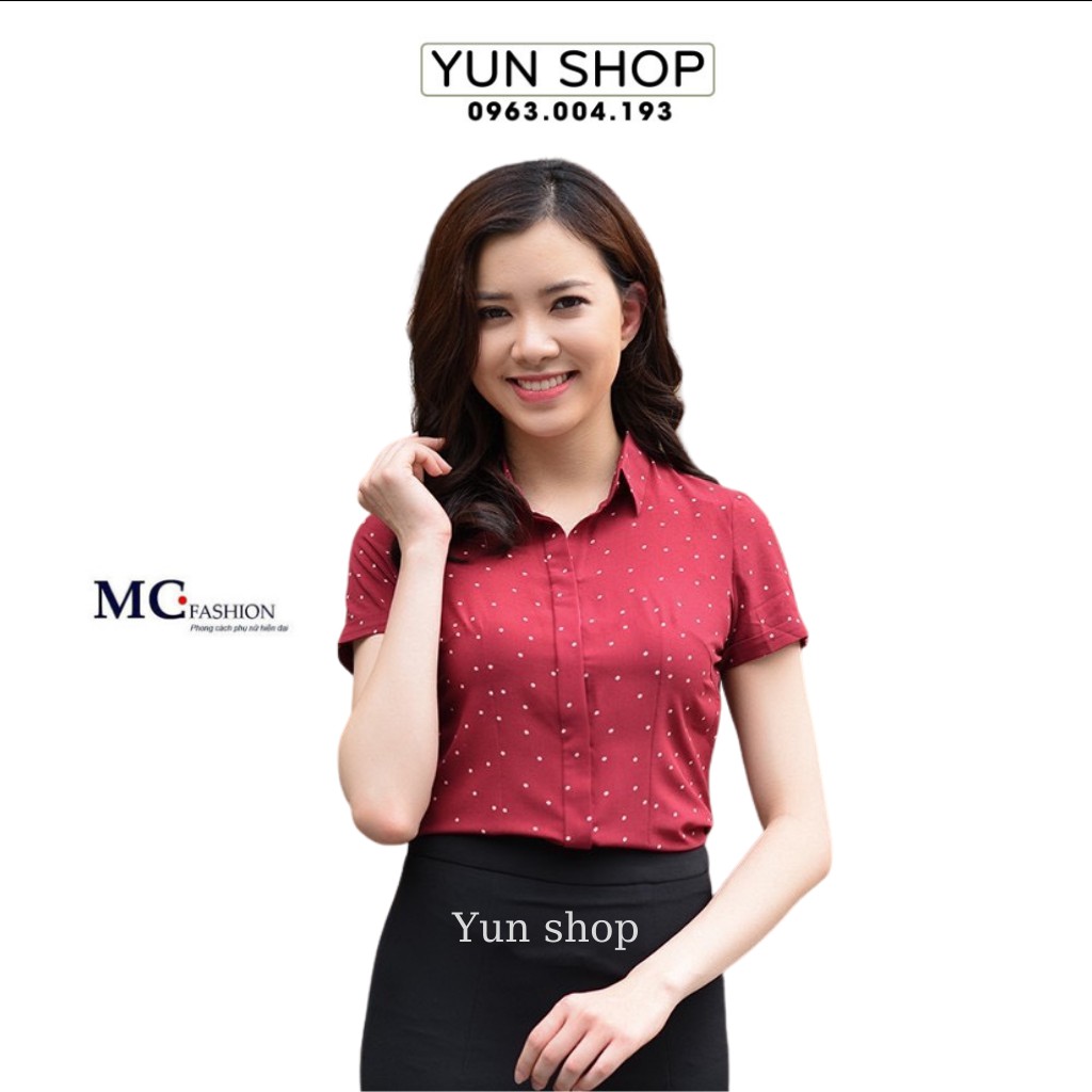 Áo Sơ Mi Nữ Công Sở Đẹp Họa Tiết Chấm Bi - MC Fashion A0257