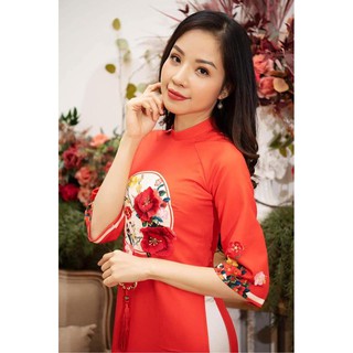 Set áo dài cách tân, áo dài tết mẫu 02