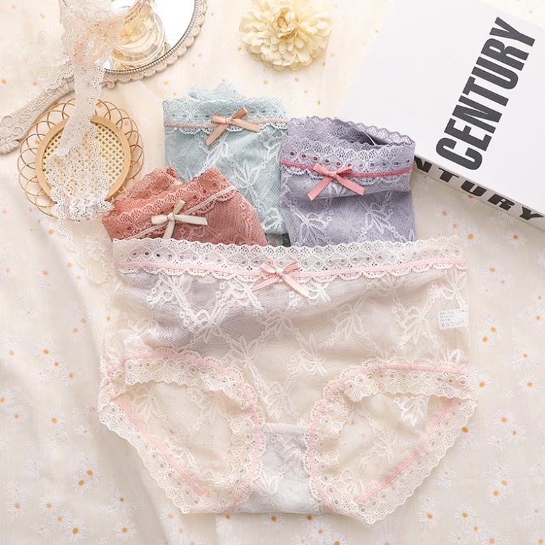 Quần Lót Nữ Softie ❤️ Tàng Hình Xuyên Thấu Ren Hoa Cao Cấp 2033