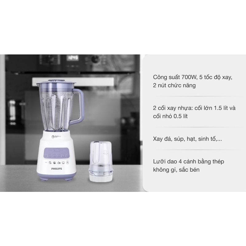 Máy xay sinh tố Philips HR2221/00-Sản phẩm chính hãng bảo hành 24 tháng