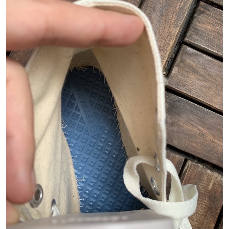 Thanh Lý Giày Cổ Cao Vải 2 Màu Đen Và Trắng Cổ Cao 1970s Mũi Bóng Lót Xanh Có Ảnh Thật