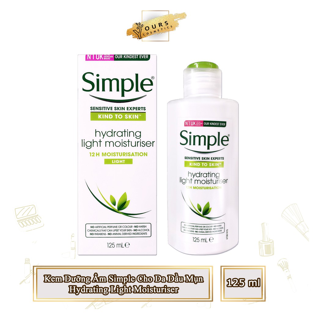 [Đại Lý] Kem Dưỡng Ẩm Simple Dành Cho Da Dầu Mụn Nhạy Cảm Hydrating Light Moisturiser | BigBuy360 - bigbuy360.vn