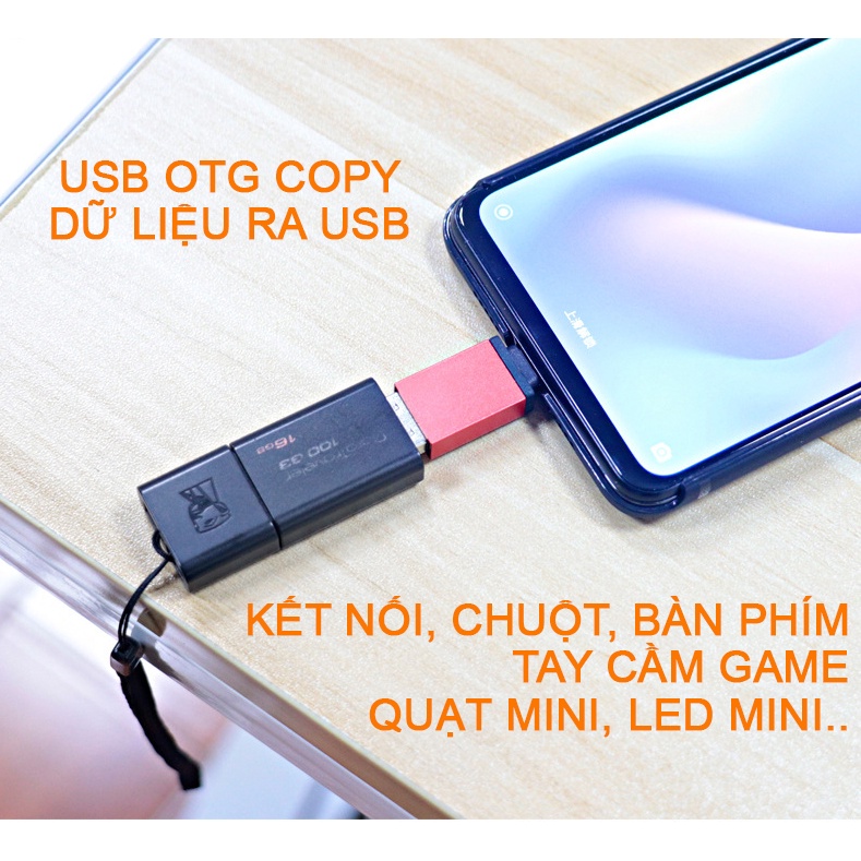 Đầu chuyển OTG Type C sang USB 3.0 cho laptop,macbook, android.