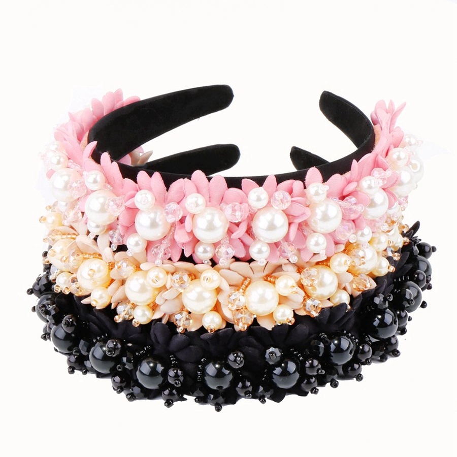 Băng Đô Cài Tóc Đính Hoa Ngọc Trai Phong Cách Hàn Quốc