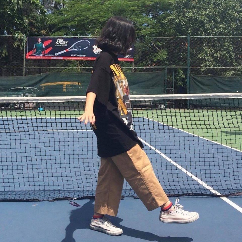 Quần Culottes Suông Kaki Basic/Quần Tây Ống Suông Ảnh Thật