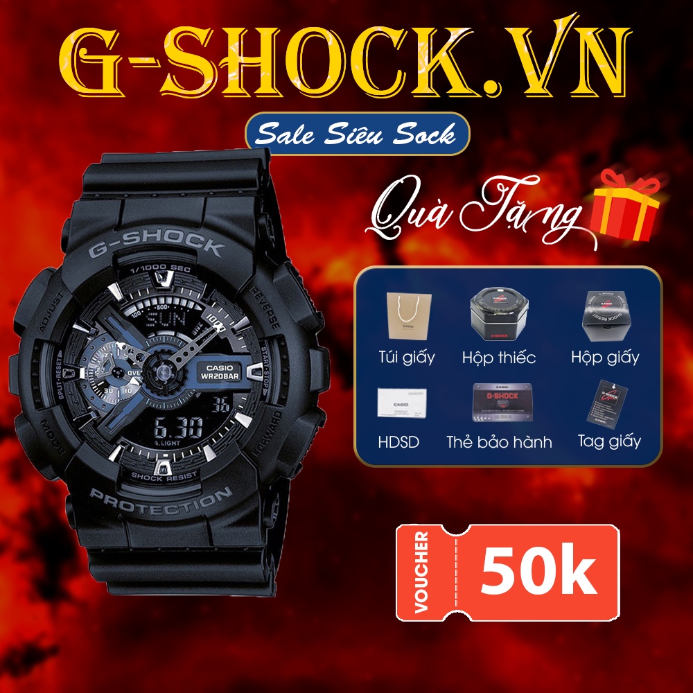 Đồng Hồ Nam GA-BDR Full Phụ Kiện - Đồng Hồ Thể Thao Chống Nước Chống Va Đập Chạy Full Kim , Auto light