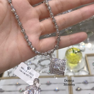 Dây chuyền bi vòng cổ nữ bạc Ý S925 miễn phí xi kim D0031 M0069 |Mi.A Trang sức bạc