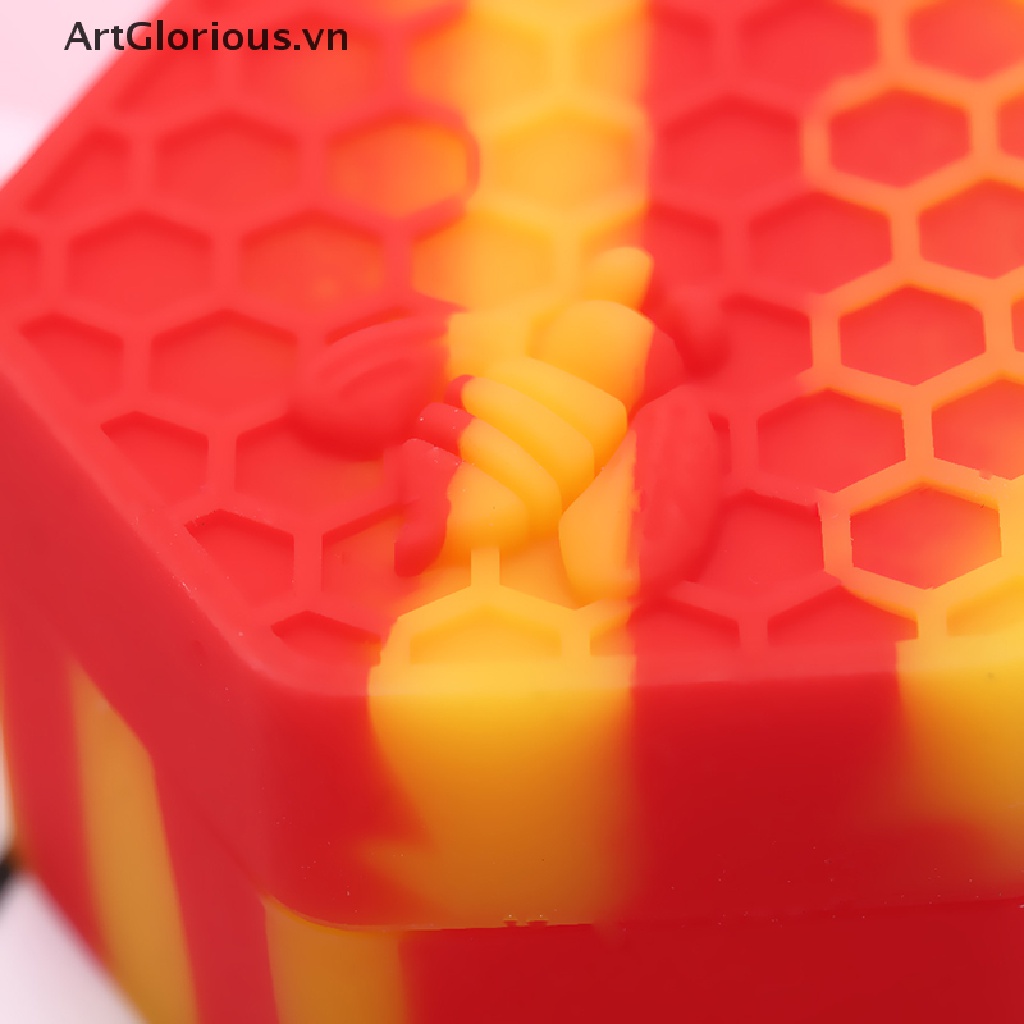 26ml hexagon honeybee wax dab silicone containers jar holder multi-colored