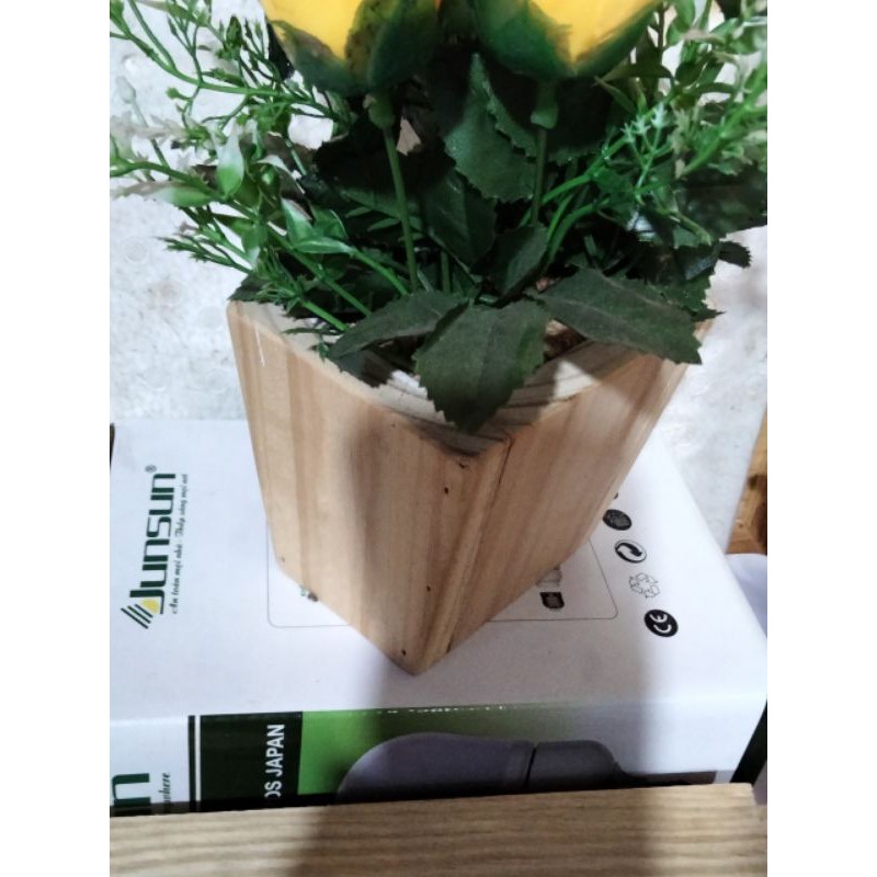 chậu gỗ hình chữ nhật