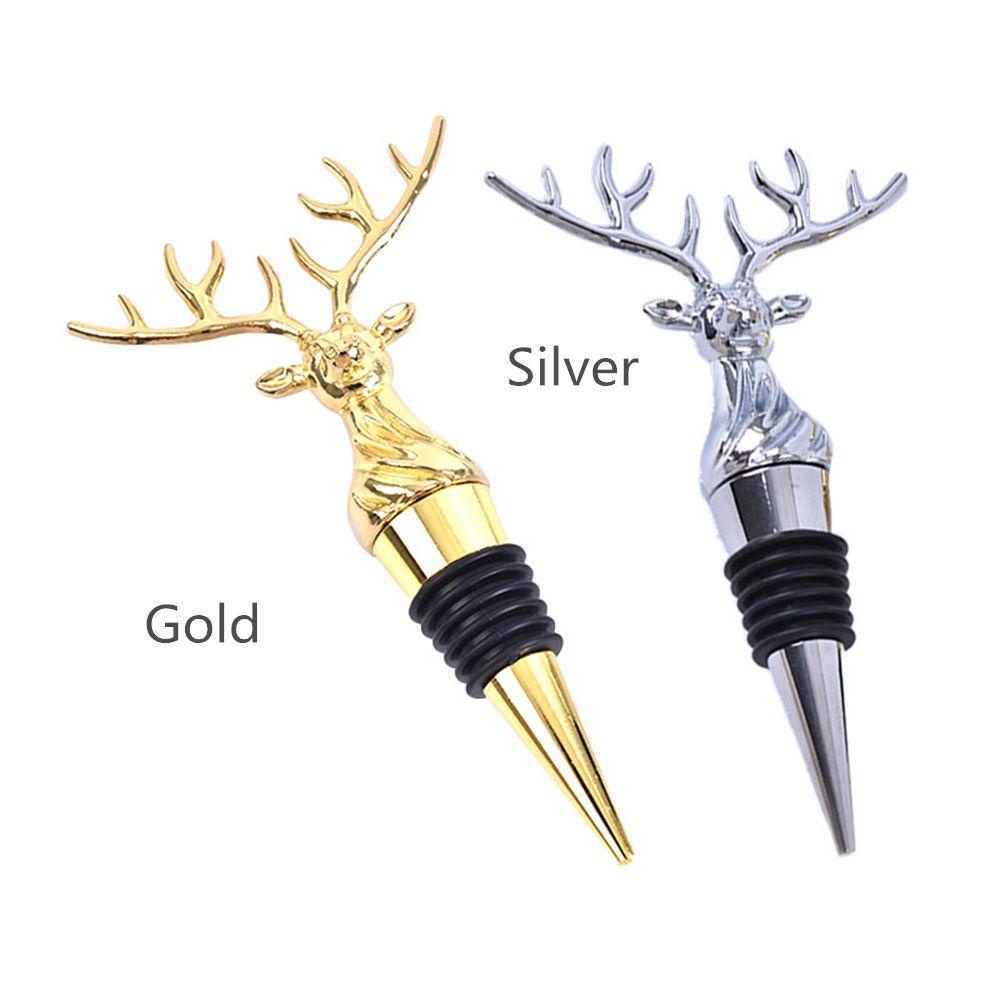 Nút Chặn Chai Rượu / Bia Hình Đầu Hươu Chất Liệu Inox Chống Rò Rỉ