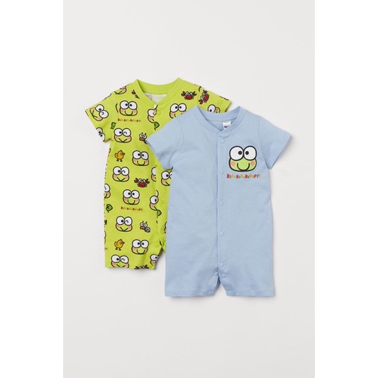 [HM AUTH] Set 2 bộ liền thân cộc tay hình CON ẾCH cho bé trai săn sale hàng chính hãng