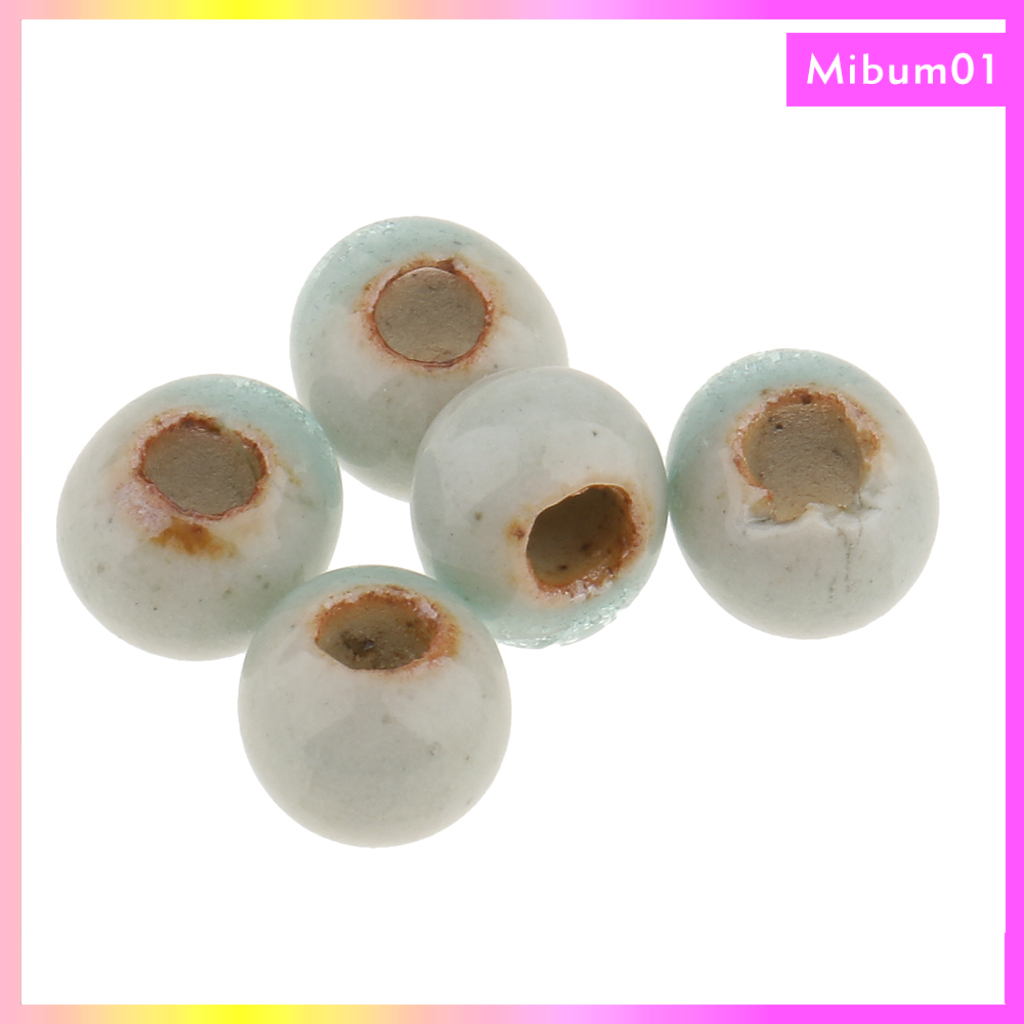 Set 100 hạt gốm tròn 6mm dùng làm trang sức thủ công độc đáo