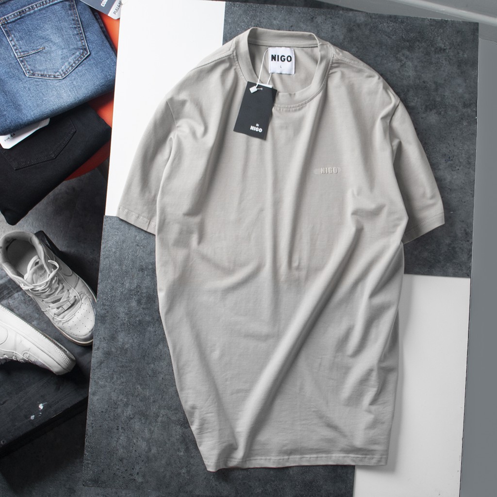 Áo thun trơn trắng đen nam form regular | BigBuy360 - bigbuy360.vn