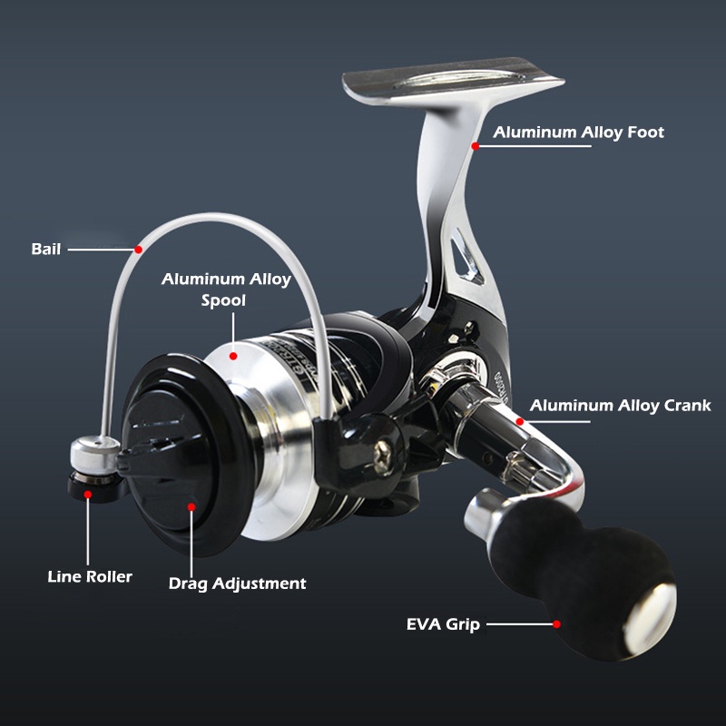 Máy câu cá Vòng bi thép không gỉ spinning fishing reel