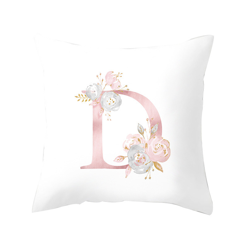 45cmx45cm Rose Gold English letter peach skin pillow cover cross border hot sale pillow cover cushion cover pillow cover e