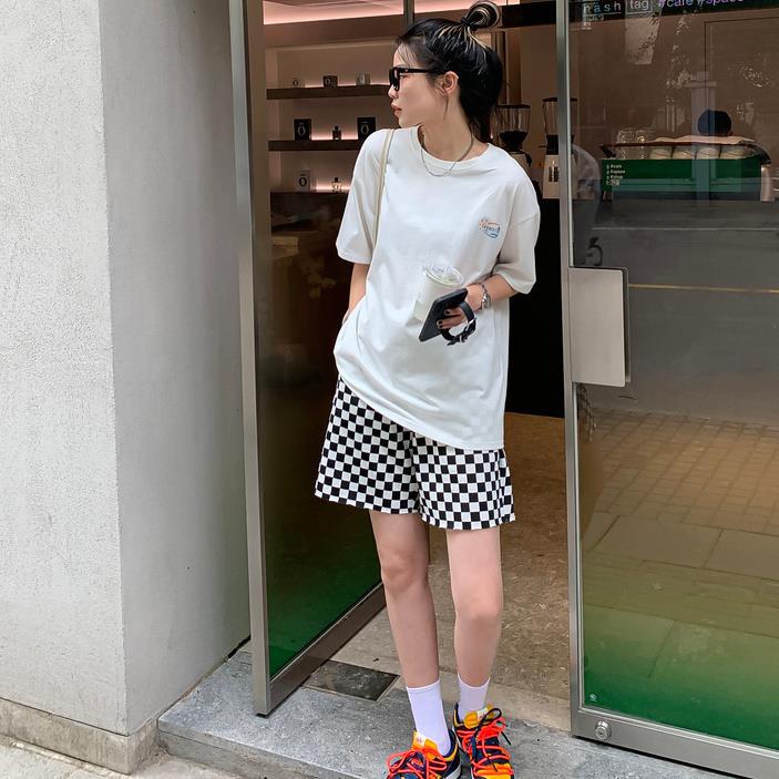 Quần short thể thao lưng cao dáng rộng thiết kế mới thời trang mùa hè dành cho nữ 2021