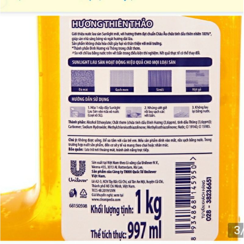 NƯỚC LAU SÀN hương thiên thảo 1kg