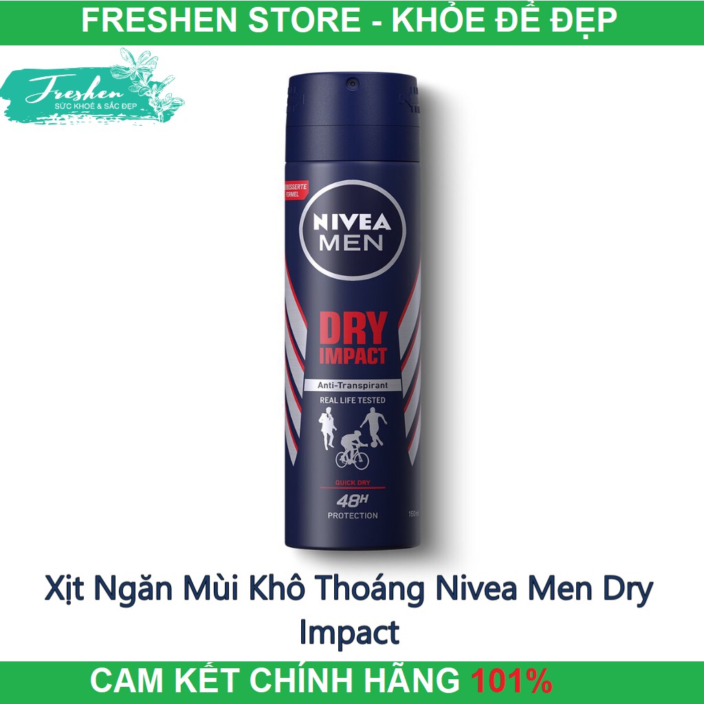 ✅ (CHÍNH HÃNG) Lăn ngăn mùi khô thoáng NIVEA Men Dry Impact