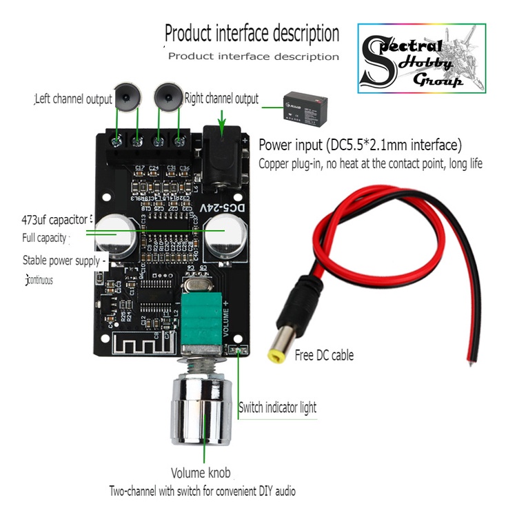 Mạch khuếch đại âm thanh HIFI 2.0 bluetooth 5.0 50w *2 chất lượng cao 502L Digital Audio Amplifier