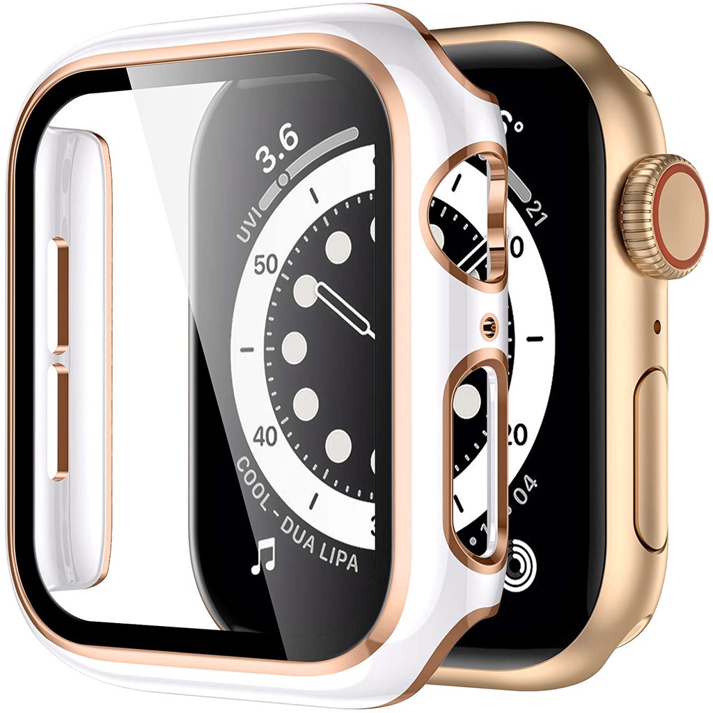Bộ Kính Cường Lực Bảo Vệ Màn Hình Đồng Hồ Thông Minh Apple Watch series 7 3 4 5 6 SE 44mm 40mm 45mm 41mm Kèm Phụ Kiện