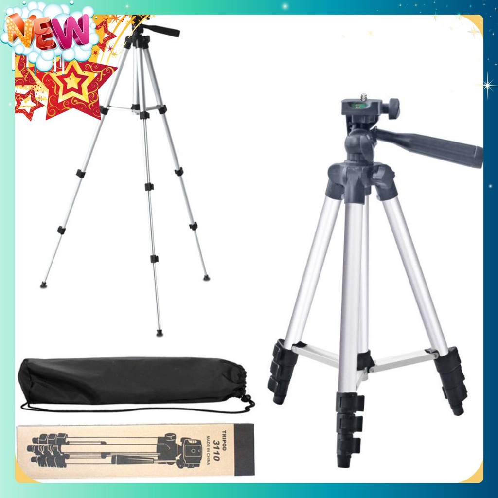 Giá đỡ điện thoại Tripod 3 chân chụp ảnh, livestream cực tốt tương thích nhiều dòng máy, có kẹp điện thoại kèm