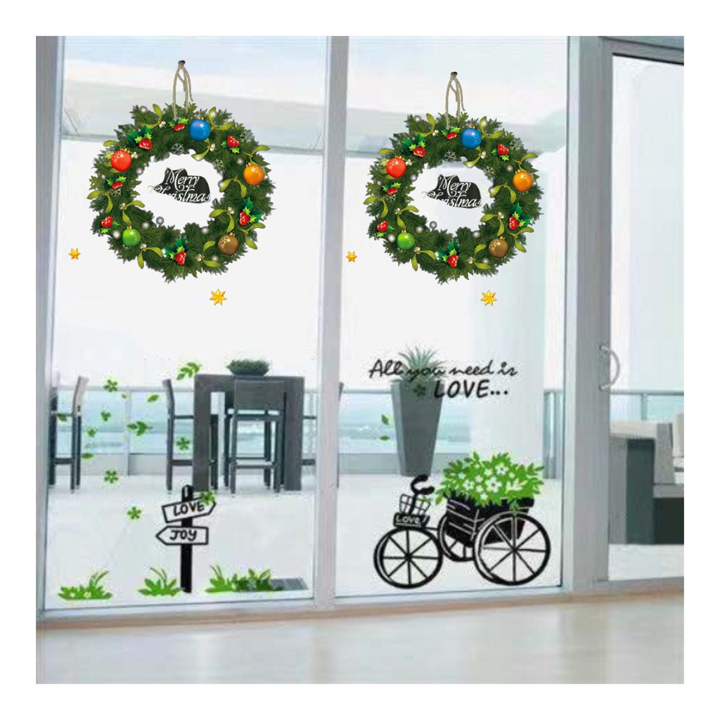 decal dán tường, dán kính ,xe đạp ,hoạt hình dễ thương,có keo sẵn ,tháo dán dễ dàng