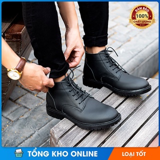 Giày nam cao cổ Chelsea boots Dr 1486 da thật nguyên tấm cao cấp