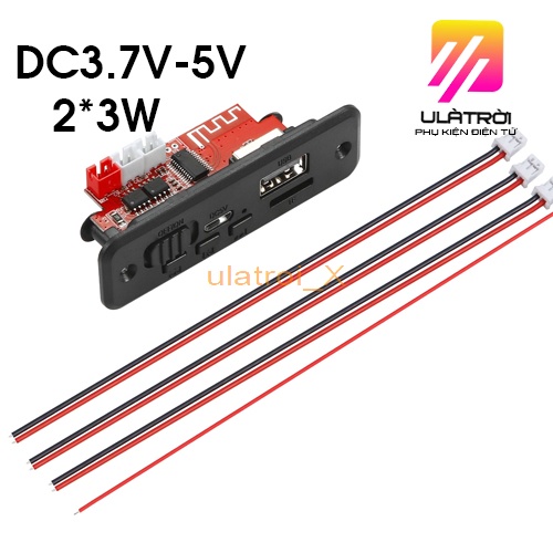 Mạch khuếch đại âm thanh và giải mã MP3 2x3W bluetooth 5.0 dùng chế loa nghe nhac mini tiện dụng