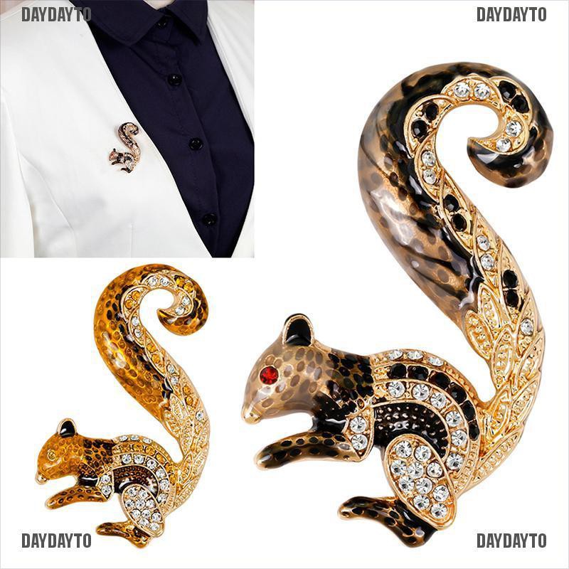 Ghim Cài Áo Hình Chú Sóc Hoạt Hình Dễ Thương