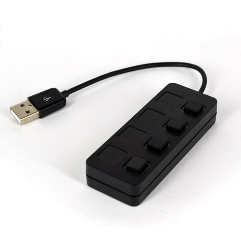 Bộ Chia 4 Cổng Usb 2 0 Kèm Công Tắc Đèn Led Chuyên Dụng