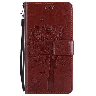 For htc one m8 coffee cat tree leather flip wallet stand case cover