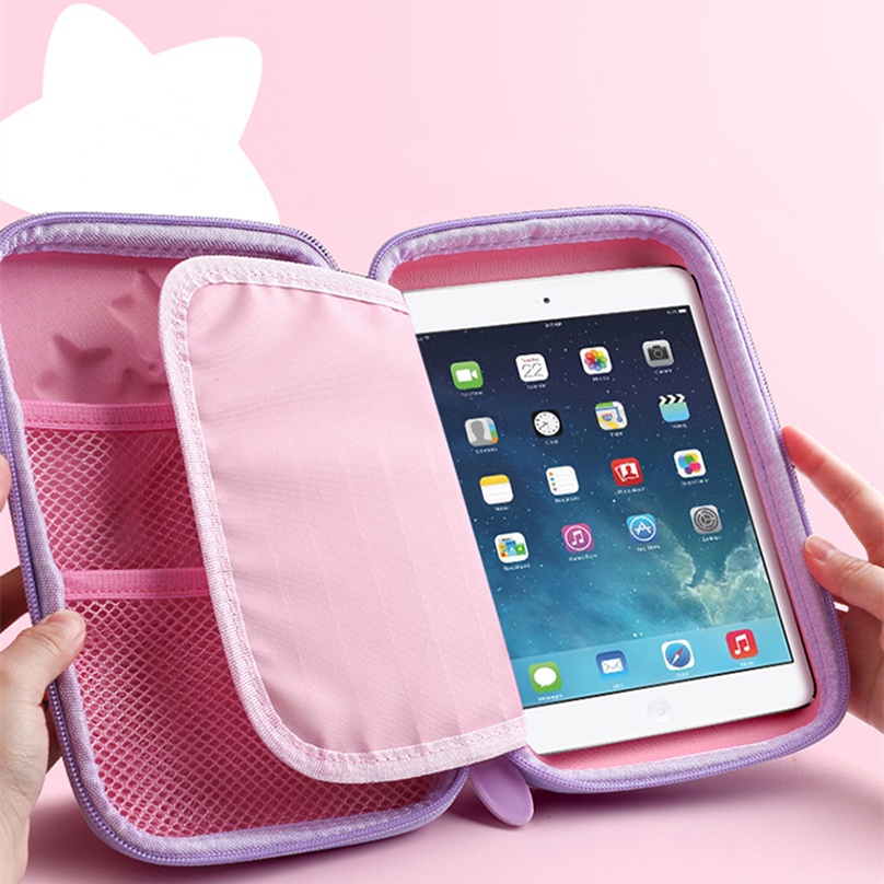 Túi Đựng Bút Bằng EVA In Hình Kỳ Lân 3D Dễ Thương Nhiều Màu Sắc Tiện Dụng Cho Học Sinh