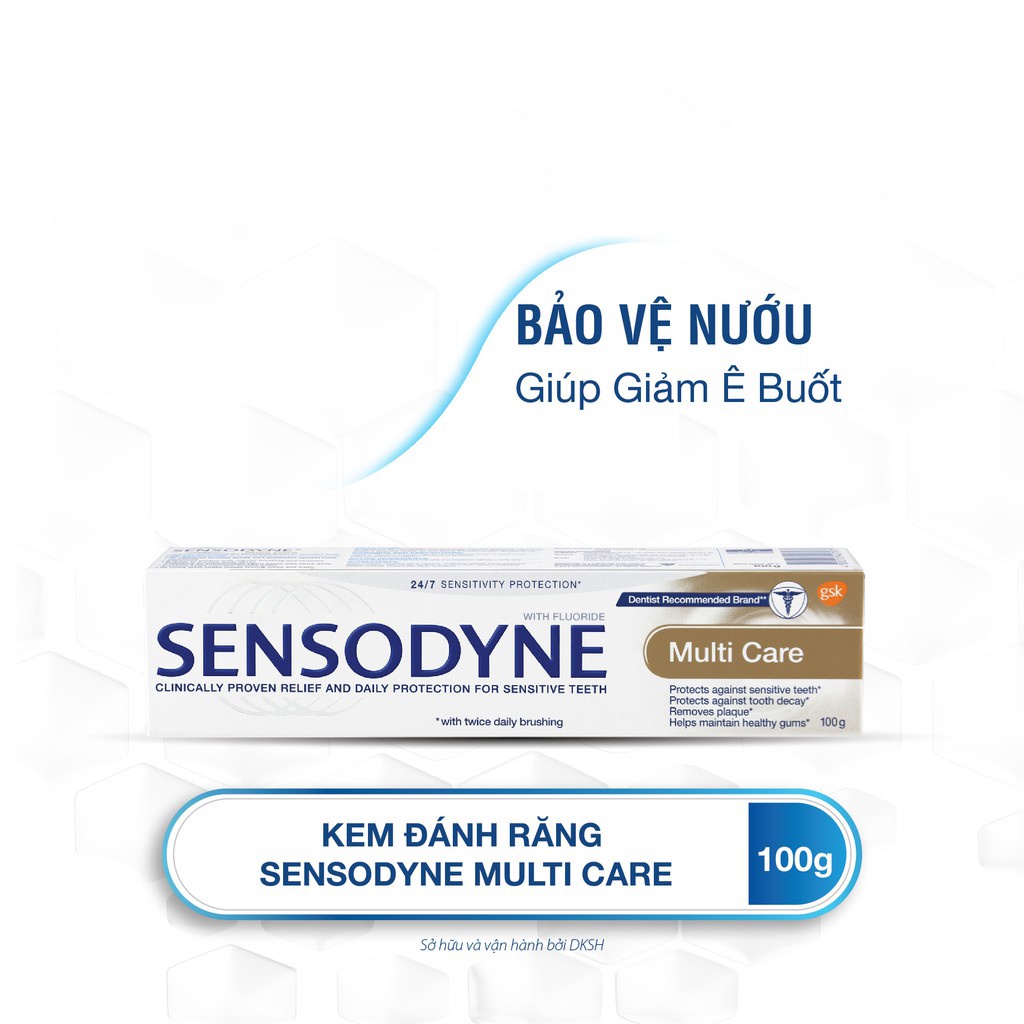 Kem đánh răng hàng ngày Sensodyne giúp trắng răng, giảm ê buốt, phục hồi &amp; bảo vệ răng, giúp răng chắc khỏe