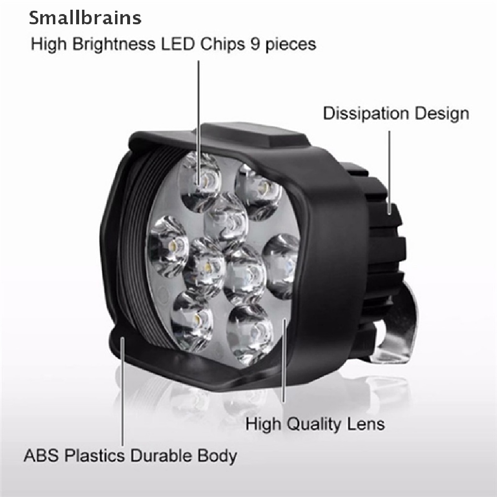 Đèn Pha Xe Máy 9 LED 6W DC12V Siêu Sáng