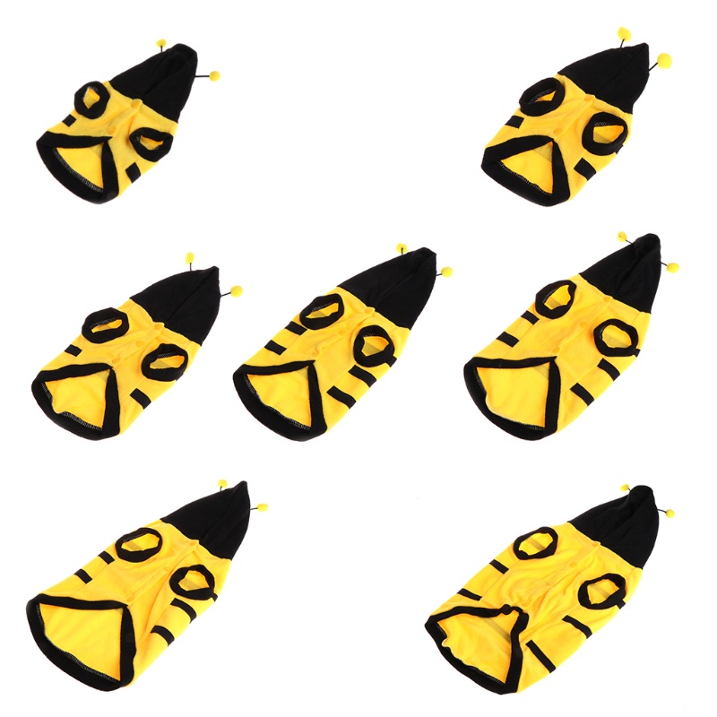 Trang Phục Hóa Trang Chú Ong May Mắn Màu Vàng Và Đỏ Ấm Áp Mùa Đông Cho Chó Mèo