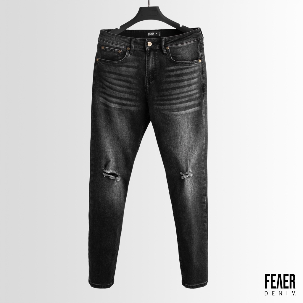 Quần jean nam FEAER DENIM chất thoải mái co giản SLIM FIT TEAR | BigBuy360 - bigbuy360.vn