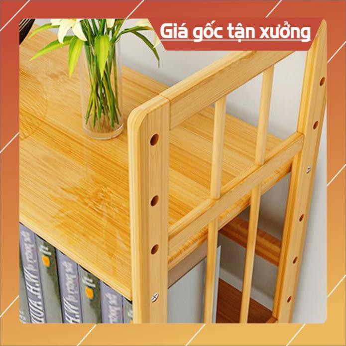 💥HÀNG CÓ SẴN💥 Kệ  sách gỗ tre, kệ  sách văn phòng 6 tầng 90cm TUR064