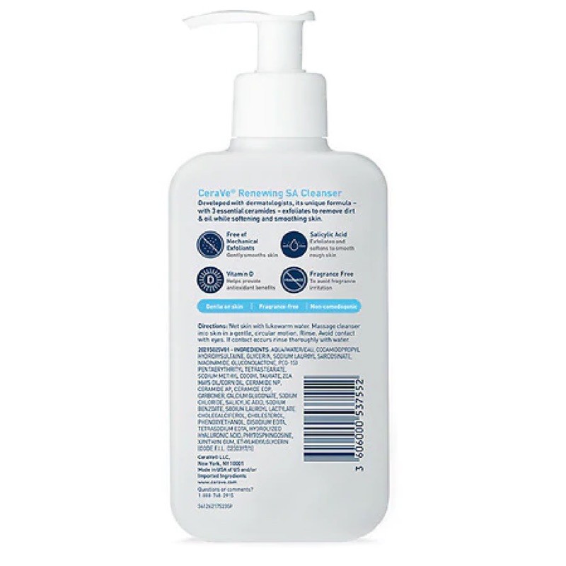 [Hàng Mỹ] Sữa rửa mặt CeraVe Renewing SA Cleanser | BigBuy360 - bigbuy360.vn