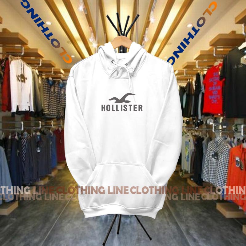 Áo Khoác Hoodie In Logo Hollister Màu Bạc / Bạc Chất Lượng Cao Cho Nam Và Nữ