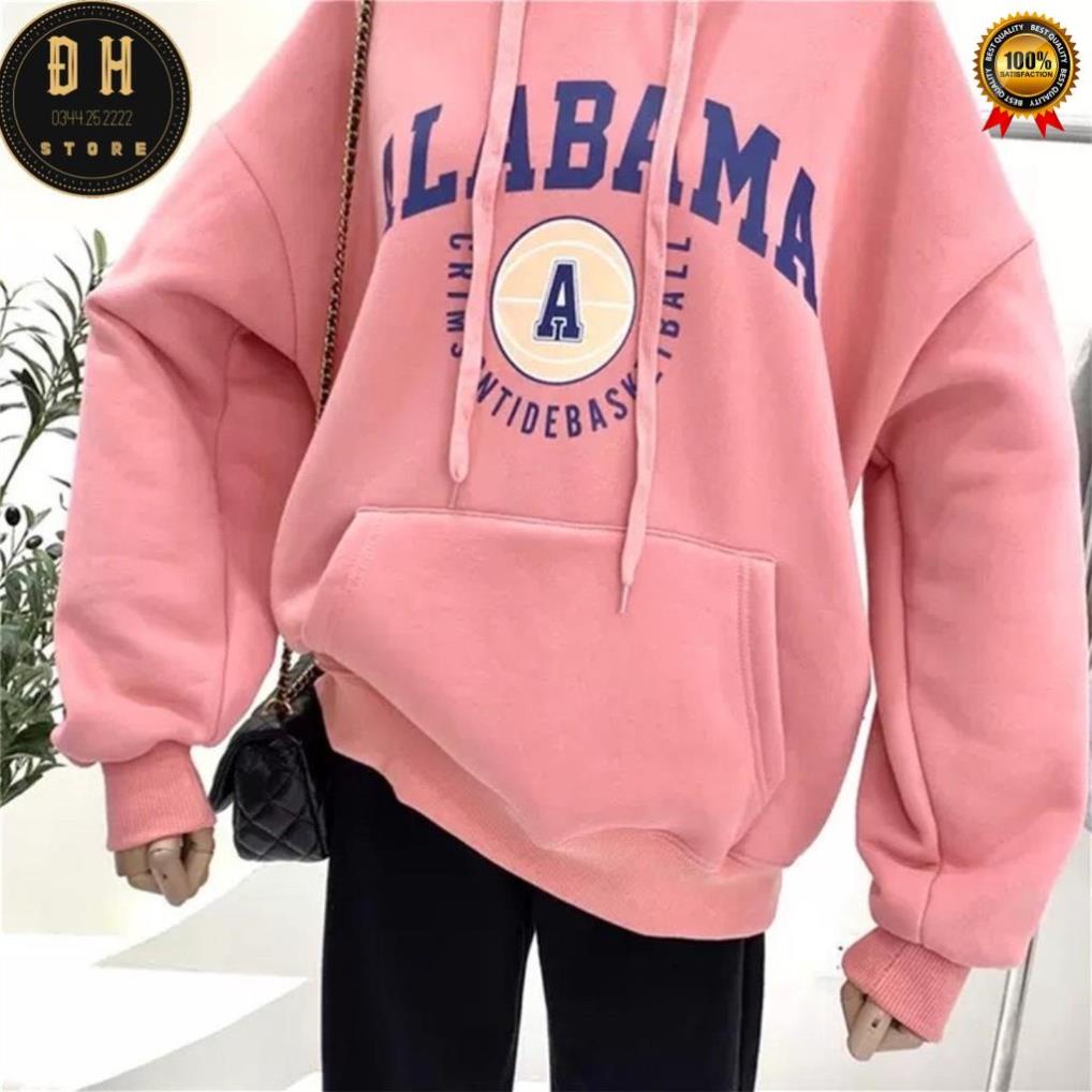 (Mẫu Mới 2021) Áo Hoodie In Chữ ALBAMA Có Mũ Nam Nữ Chất Nỉ Bông Dày Dặn Form Rộng Unisex- Áo Nỉ Nam Nữ Ulzzang | BigBuy360 - bigbuy360.vn