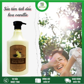 Sữa tắm dưỡng ẩm Malaysia EPITTA hoa vani da mềm mịn 1200ml chai sữa tắm dưỡng da