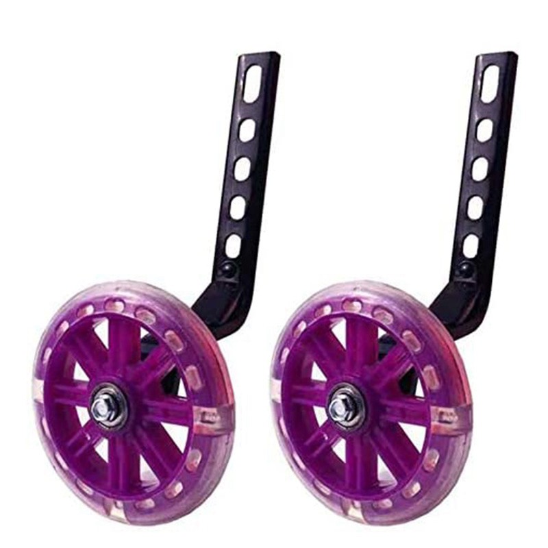 A Pair of Bicycle Mute Training Wheels for 12 14 16 18 20 Inch Single Speed Bicycle Stabilizer