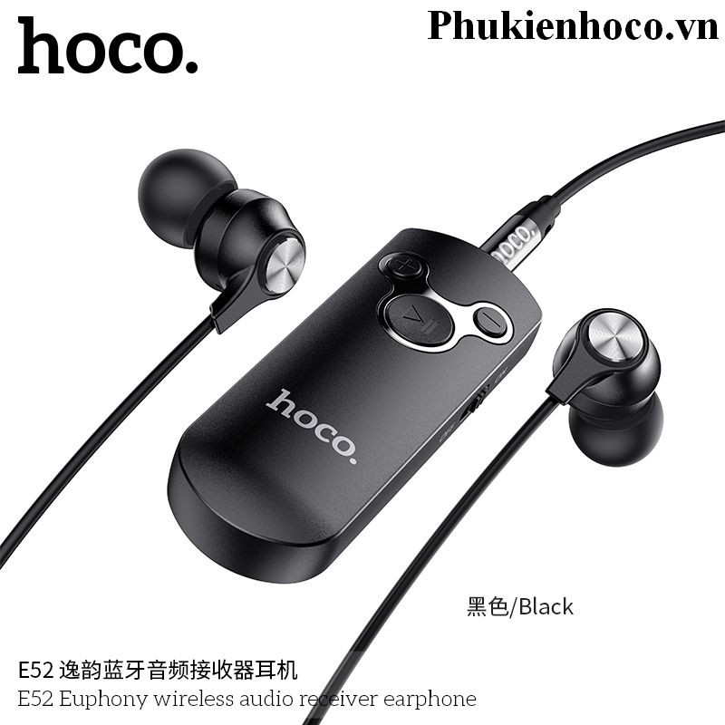 Tai Nghe Bluetooth Hoco E52 Có Cài Áo Hỗ Trợ 6 Giờ Đàm Thoại Liên Tục - Bảo Hành 12 Tháng Chính Hãng | BigBuy360 - bigbuy360.vn