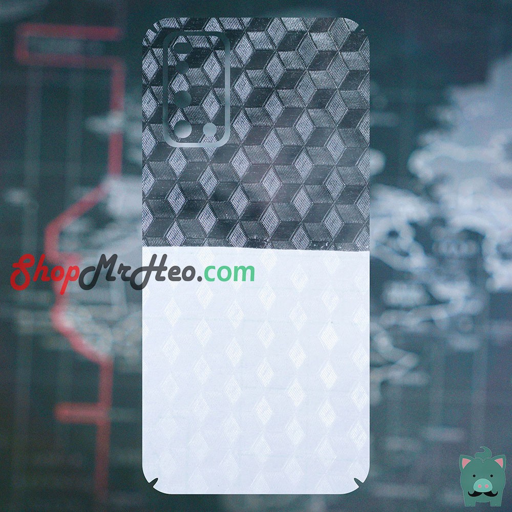 Skin Dán Mặt Sau Lưng Vân 3D Vivo V19 - V19 Neo - Carbon, Hình Hộp, Nhám, Vân Da